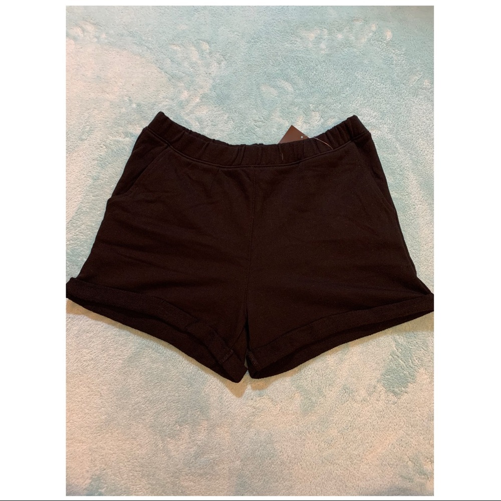 Black Cuffed Shorts
